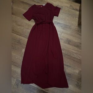 Polagram faux wrap midi dress